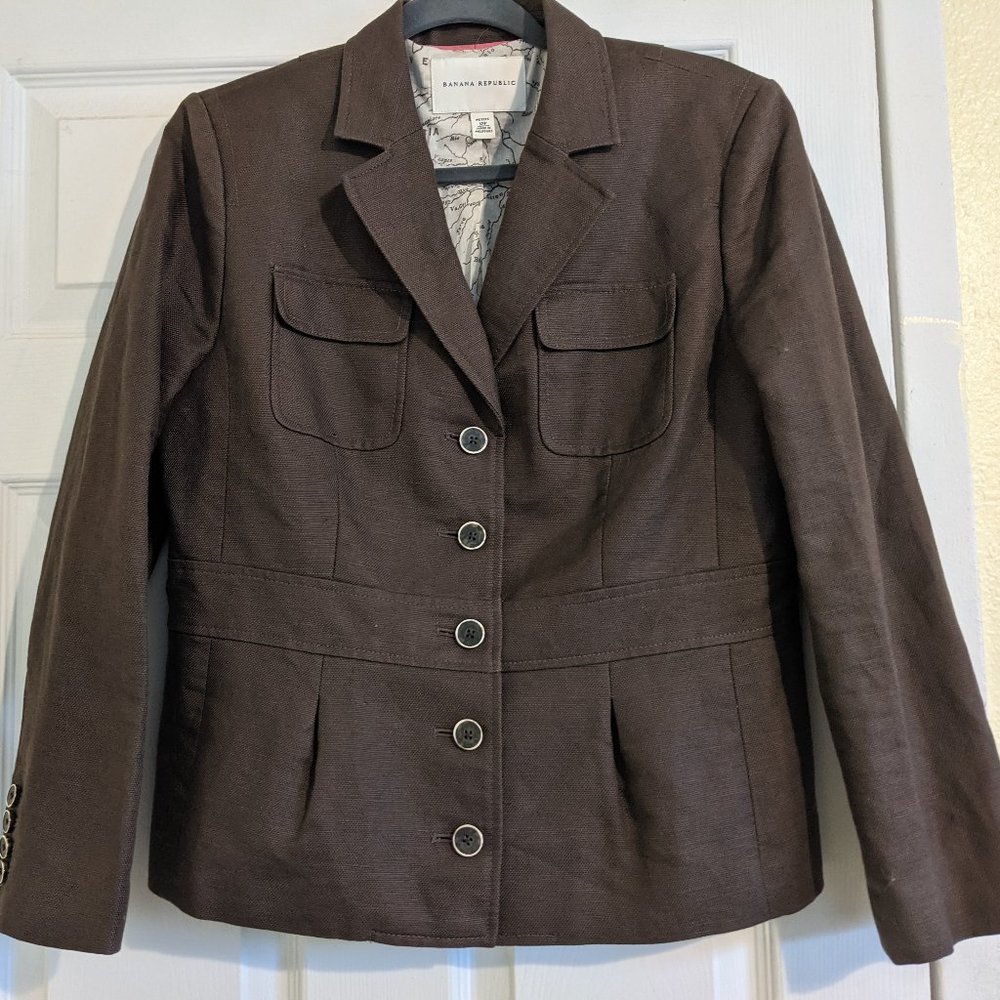 Vintage Safari Brown Banana Republic Blazer